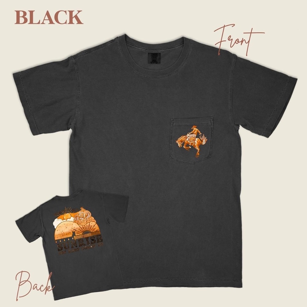 My Sunrise Tee | Wallen Tee | Morgan Wallen | Comfort Colors | SM-XXL | BLACK